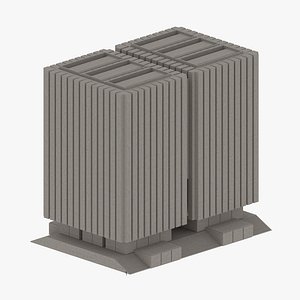 3D model Brutalist Building 08