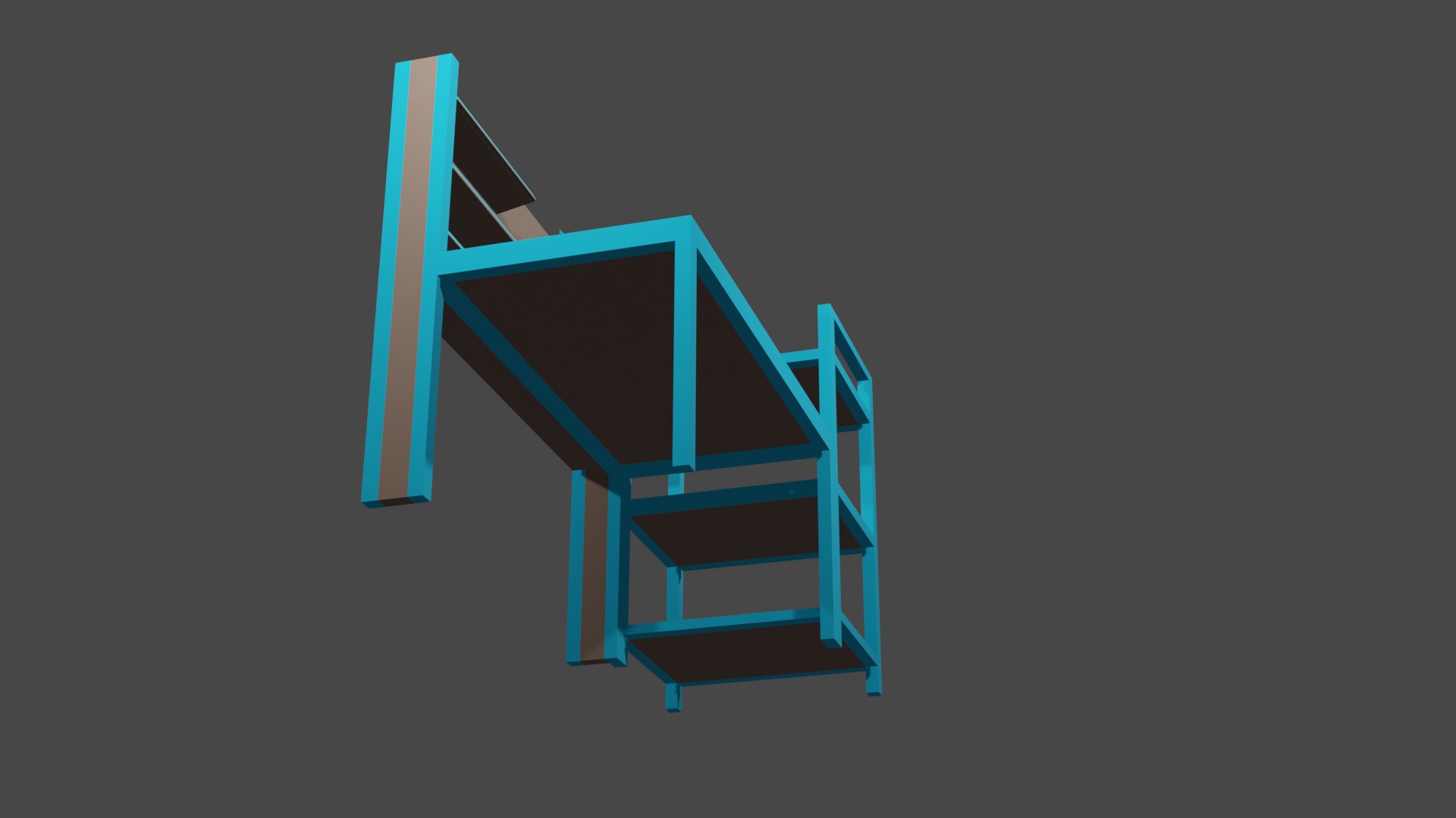 3D Study Desk Model - TurboSquid 2104664