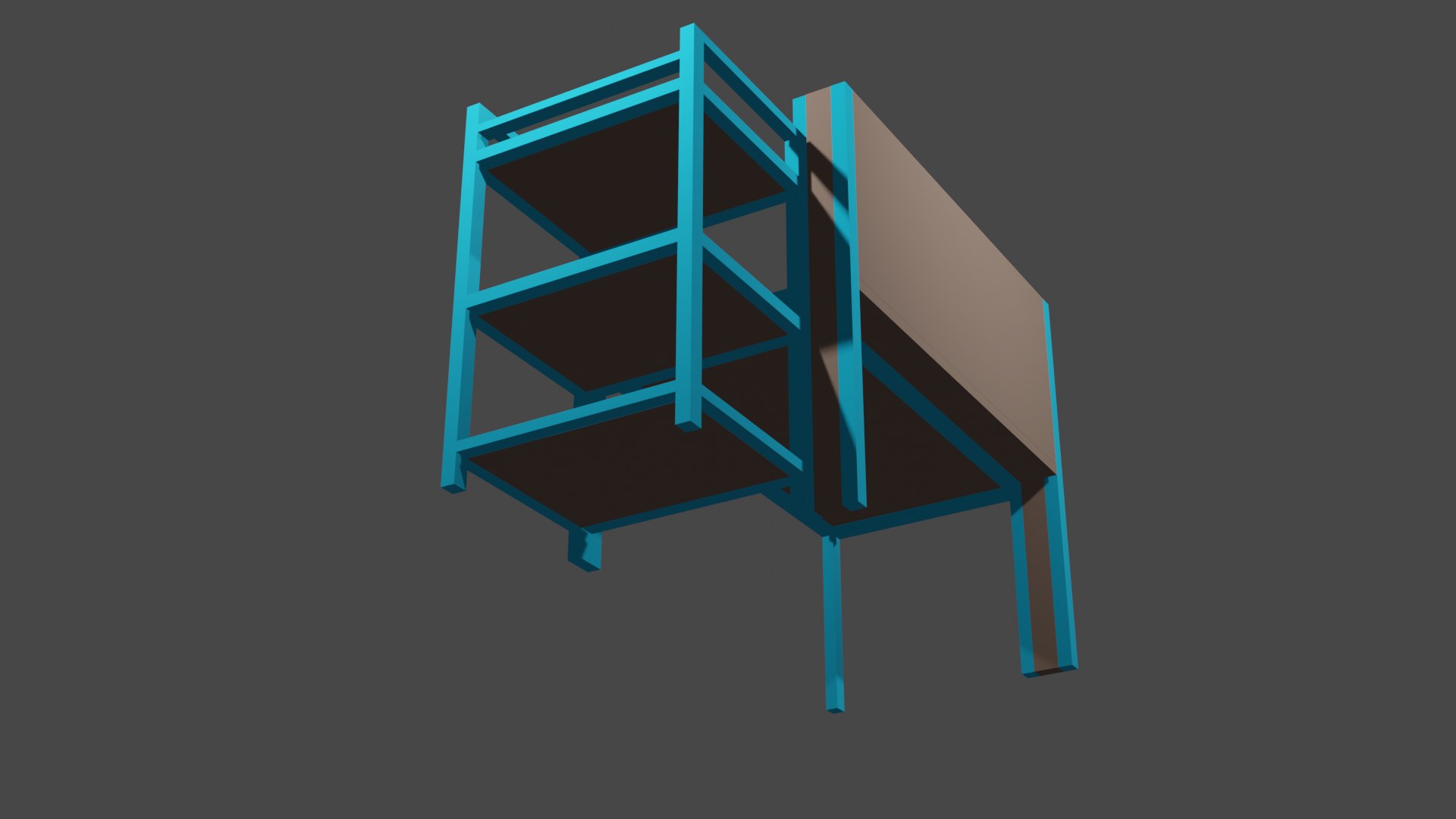 3D Study Desk Model - TurboSquid 2104664