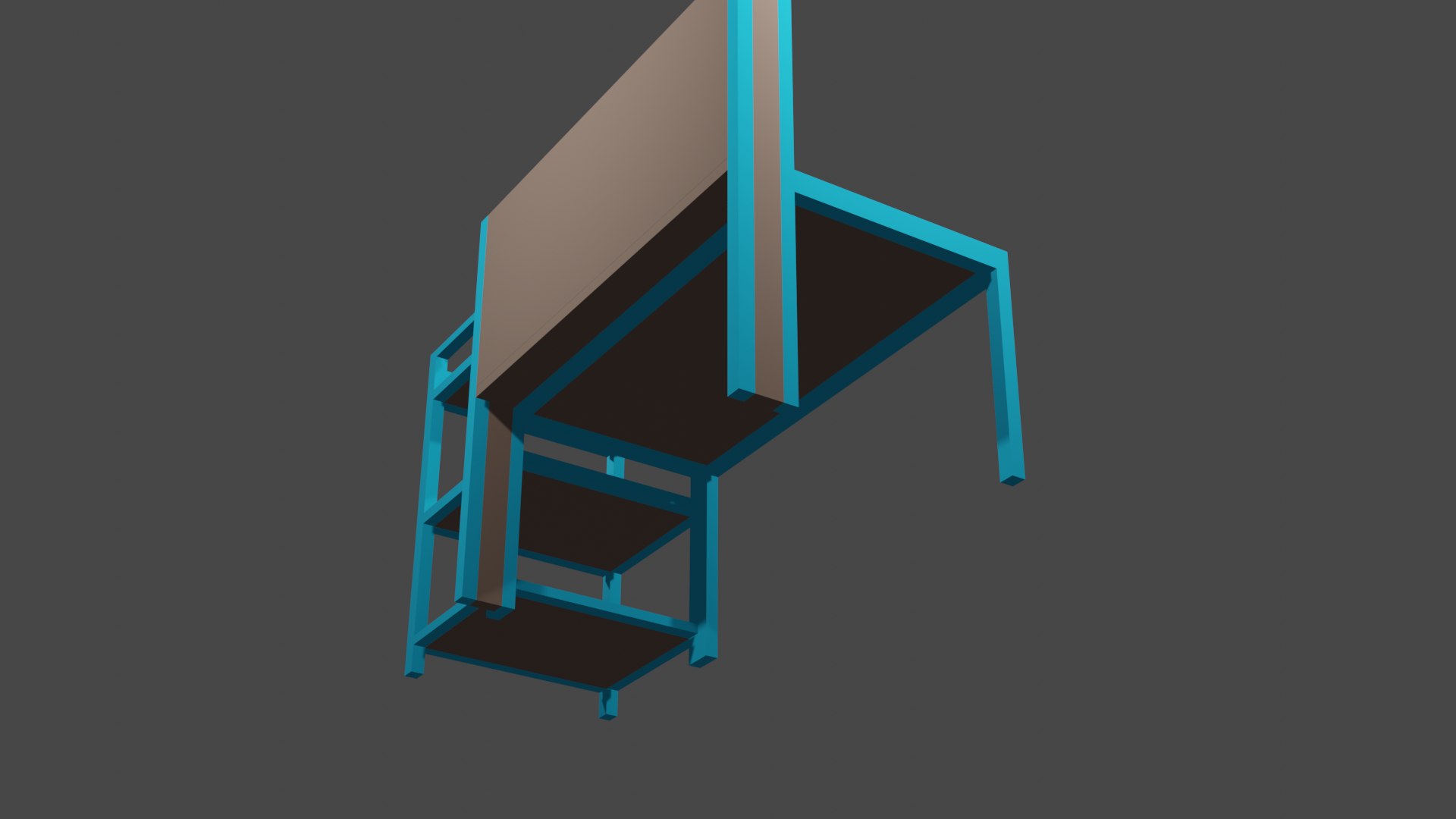 3D Study Desk Model - TurboSquid 2104664