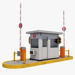 security guards booth 3D model