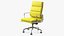 Executive Chair Yellow Leather 3D