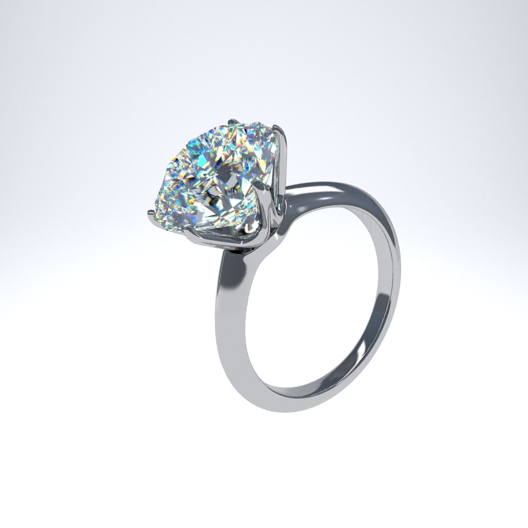 3D Platinum Engagement Ring Diamond Model - TurboSquid 1248000