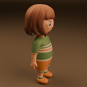 Stylized angry girl