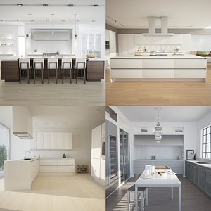 3d kitchen scenes