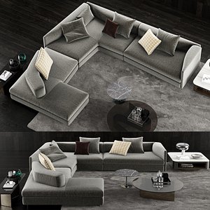 3D minotti granville sofa 2 model