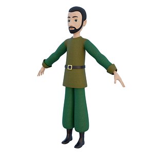 Cartoon Medieval Man Character model