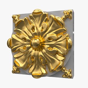 Plaster Decorative Bow DS419 3D model