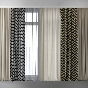 3D curtain set 6