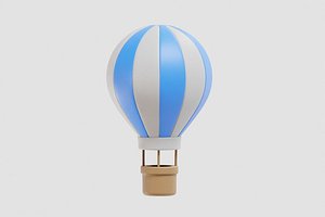 3D Hot Air Balloon cartoon model