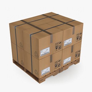 3D pallet boxes model