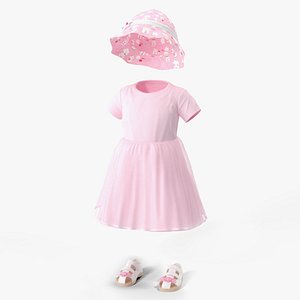 Outdoor Summer Dress for Girls 3D model