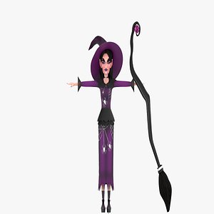 Gothic Witch - High Poly 3D Character Model