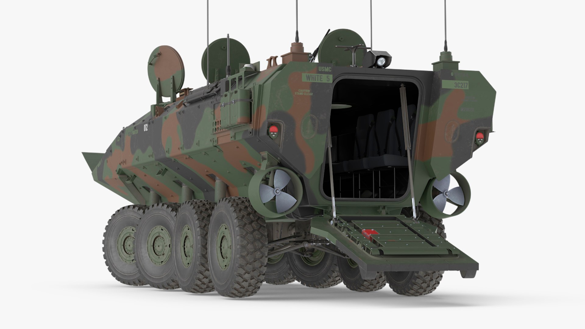 US Amphibious Combat Vehicle ACV Rigged 3D model preview