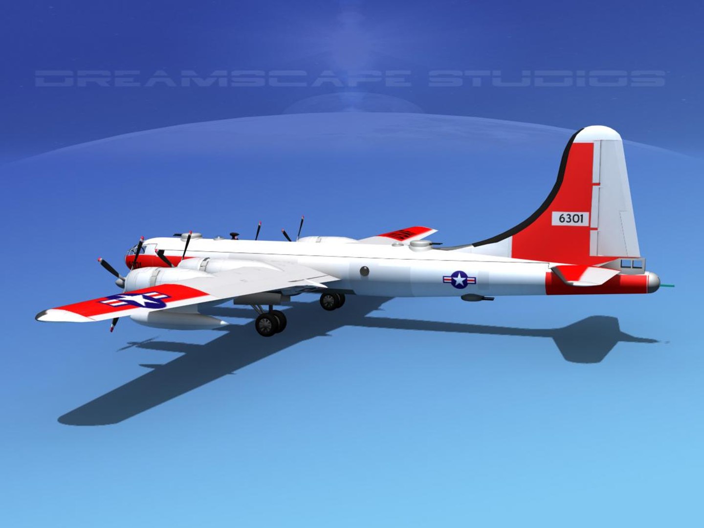 3d model scale boeing b-50 superfortress