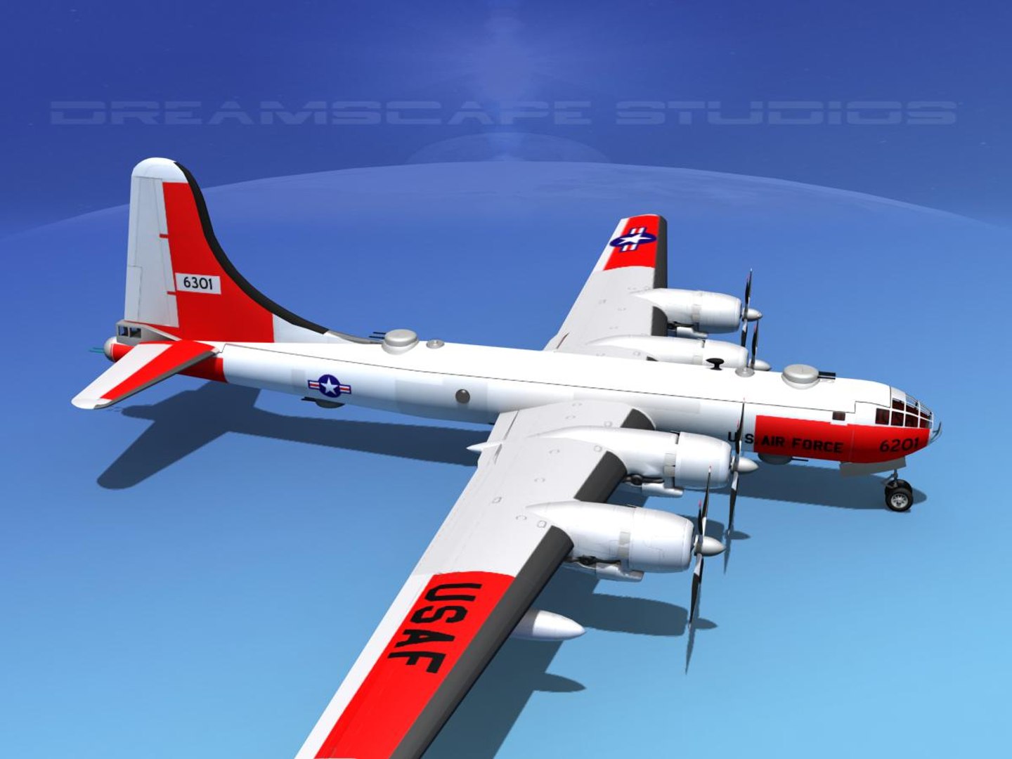 3d Model Scale Boeing B-50 Superfortress