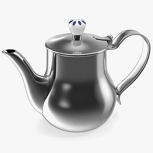 3D model stainless steel teapot