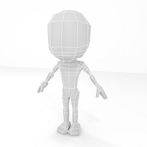 Male Chibi Lowpoly Character Base Mesh