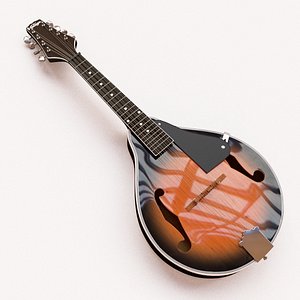 3d vintage mandolin model