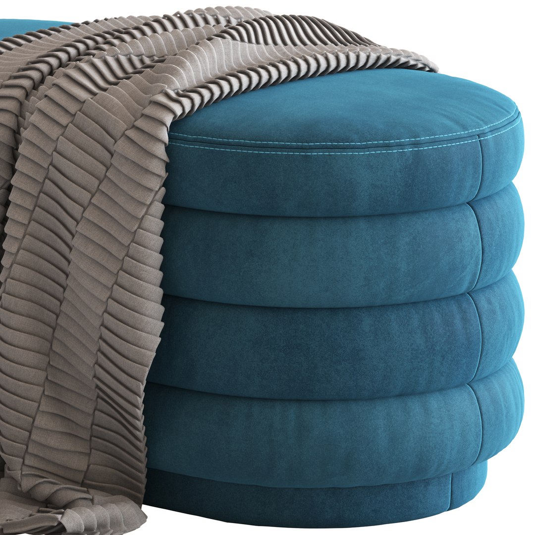 Globewest Ribbed Ottoman 3D - TurboSquid 2184567