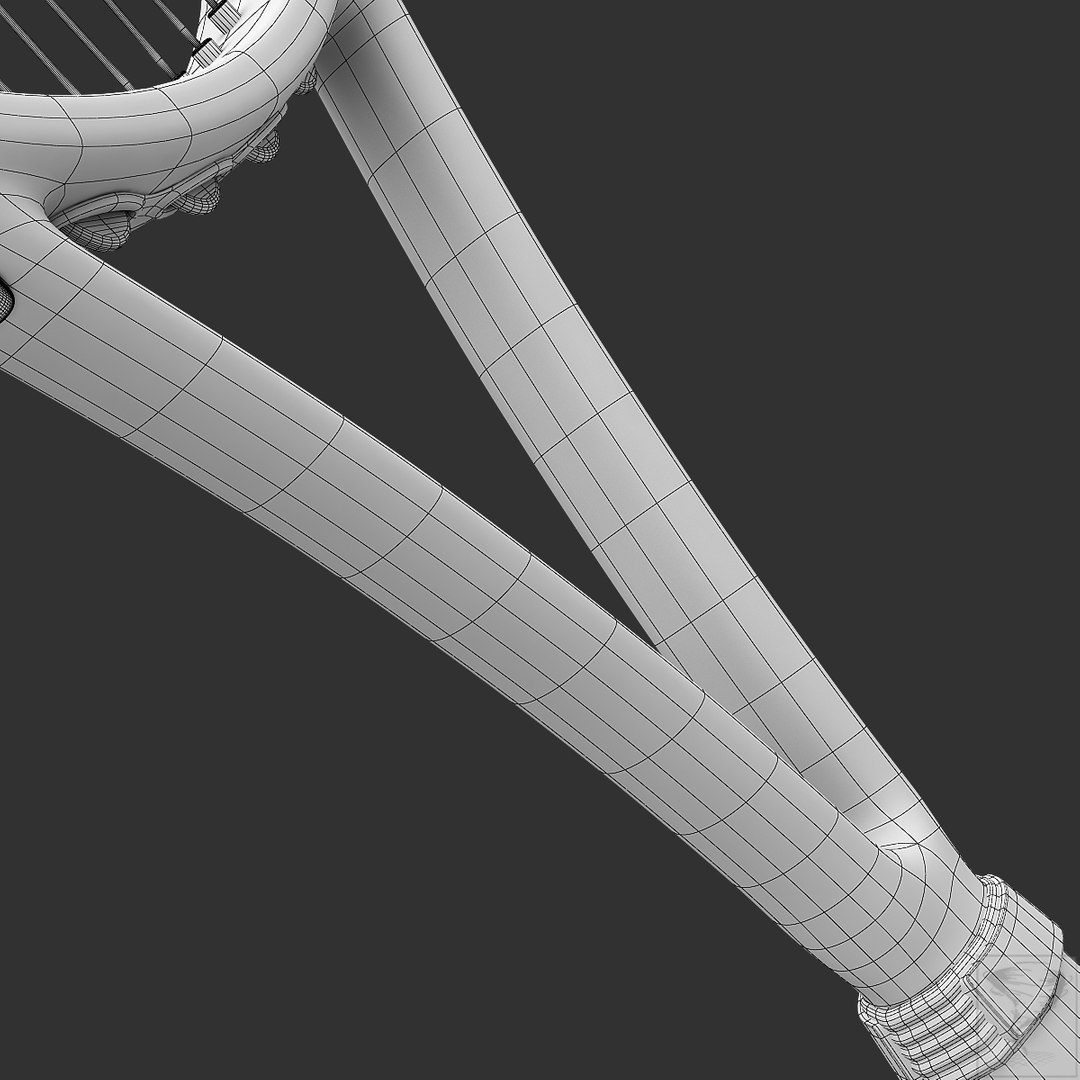 3d model tennis racket ball