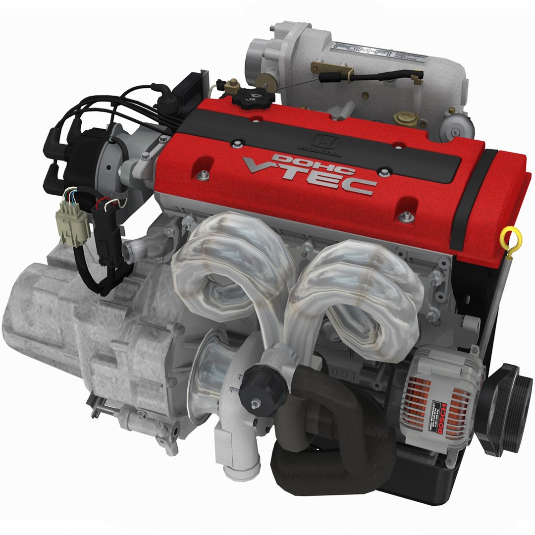 ホンダH22A2.2Lターボチャージャー付きエンジン3Dモデル