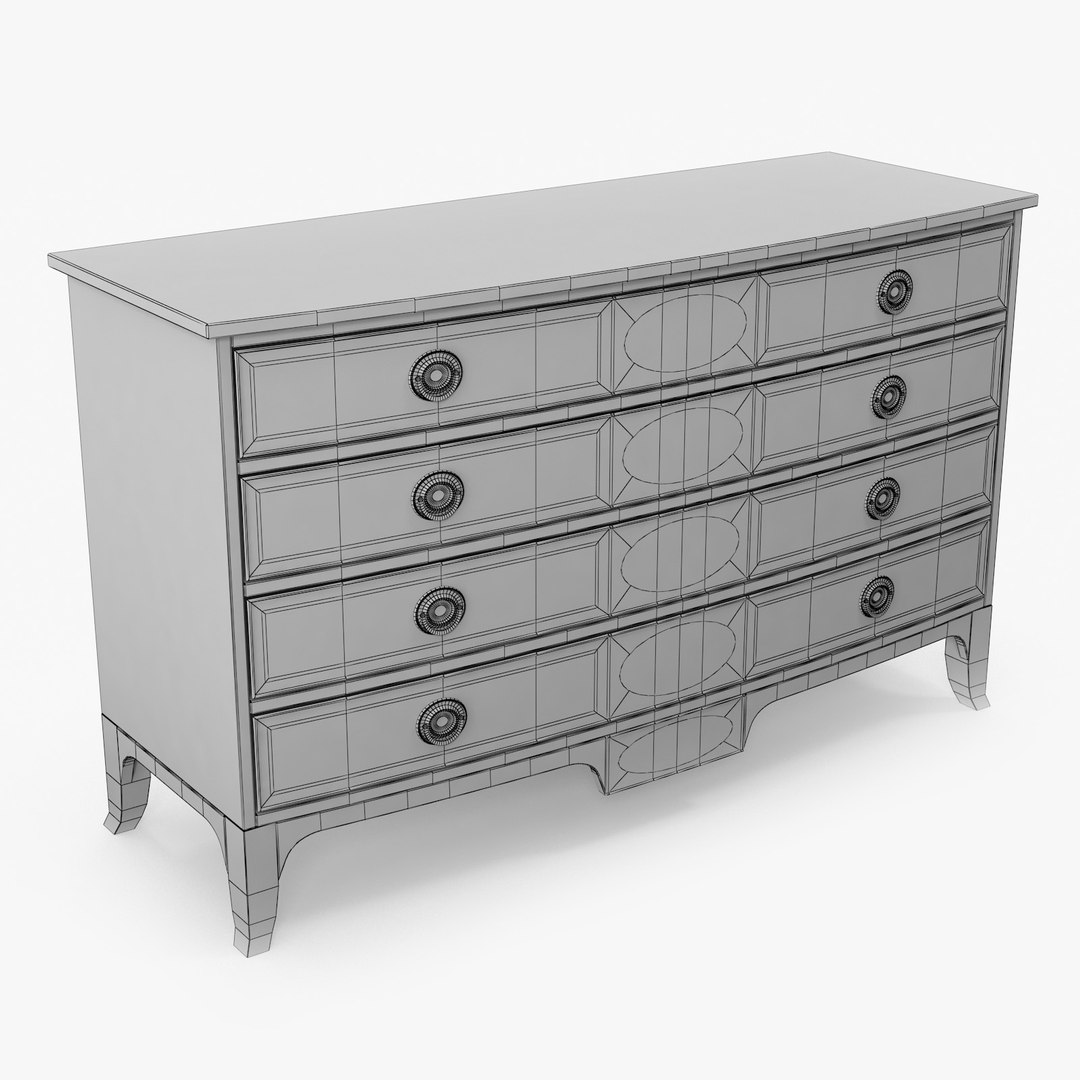 3d model baker bow chest