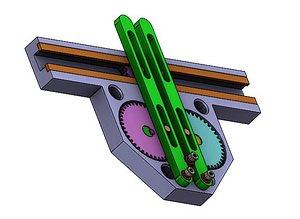 Mechanical Principle 001-Rotating to Linear motiongear and rod