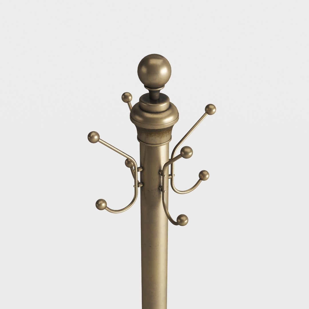 Victorian brass hat coat stand model TurboSquid 1713281