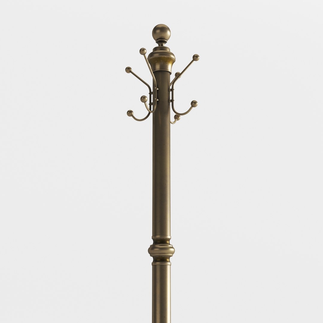 Victorian brass hat coat stand model TurboSquid 1713281
