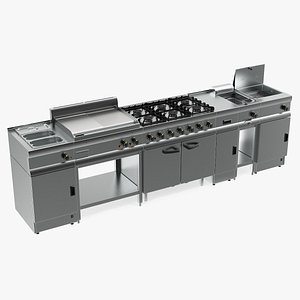 Professional Inox Kitchen Equipment Set