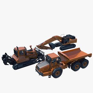 3 Construction Vehicles Bundle
