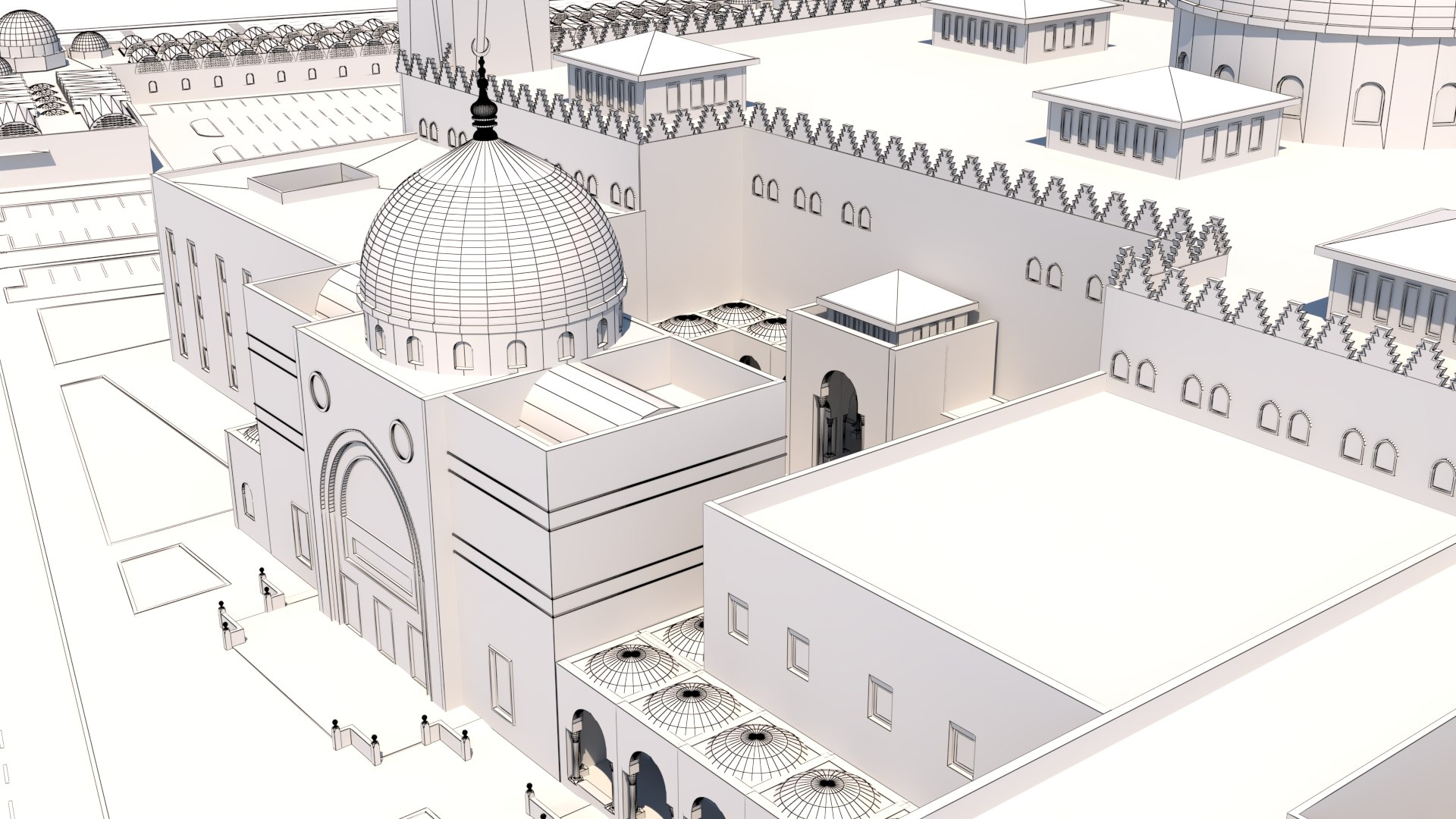 3D Model Mosque 2 - TurboSquid 2135951