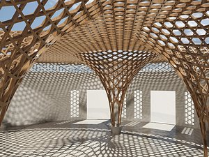 3D parametric arch city modeled model