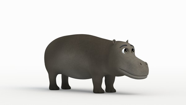 Cartoon Hippopotamus 3D Models for Download | TurboSquid