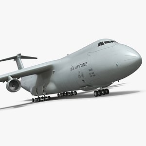 Lockheed C-5M Super Galaxy Strategic Airlifter Grey with Interior