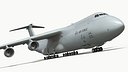 Lockheed C-5M Super Galaxy Strategic Airlifter Grey with Interior