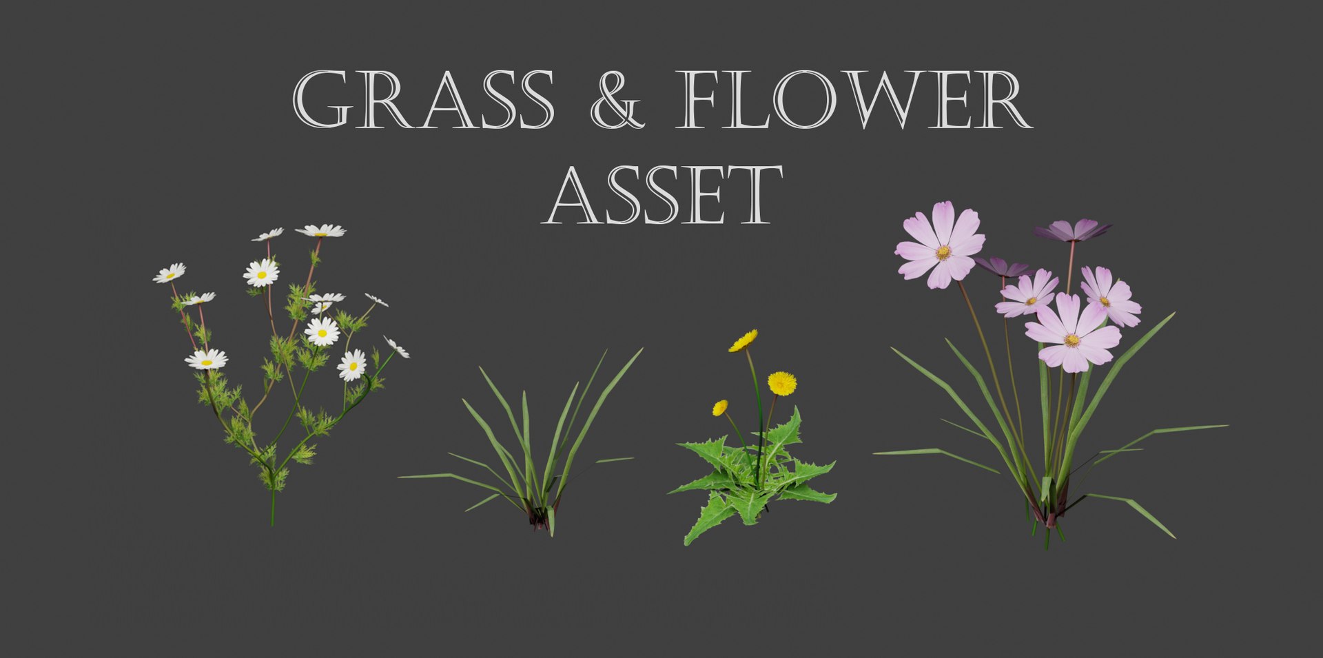 3D model grass flowers asset https://p.turbosquid.com/ts-thumb/qO/hjd9R0/P1wEzYYI/1_new/jpg/1569648261/1920x1080/fit_q87/7f610af84dfd32a2cca9f252958f28fc55c42606/1_new.jpg