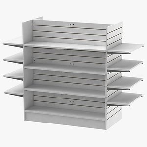3D slat wall gondolas shelves model