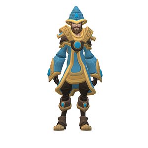 3D Male Wizard model