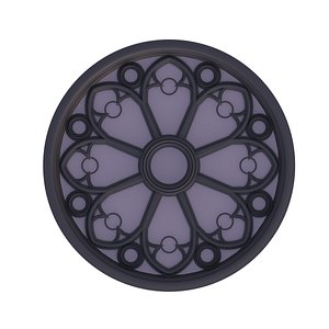 gothic rose window 3D model