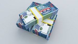 Kazakhstan 1000 Tenge Commemorative Banknote 3D Model model