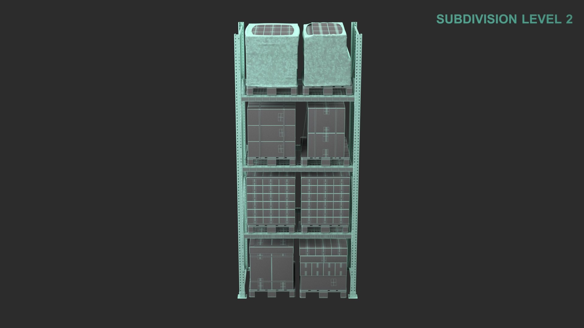 Warehouse Shelf With Pallets 3D https://p.turbosquid.com/ts-thumb/qO/lc8oyr/DJ/wireframe0002/jpg/1687851212/1920x1080/fit_q87/ac9c8c49f49ef883fd8a136111907e47d102713a/wireframe0002.jpg