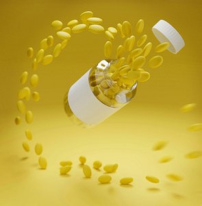 3D medical pills bottle