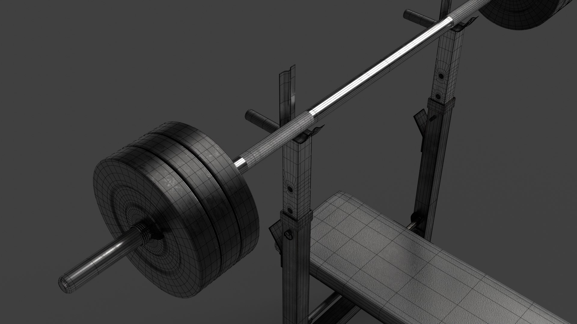 Barbell with Bench 3D model https://p.turbosquid.com/ts-thumb/qO/ptB2Hr/Jd/wire_0009/jpg/1654774604/1920x1080/fit_q87/0389c859fb20c795fb75b5354e2e88635c842b1a/wire_0009.jpg