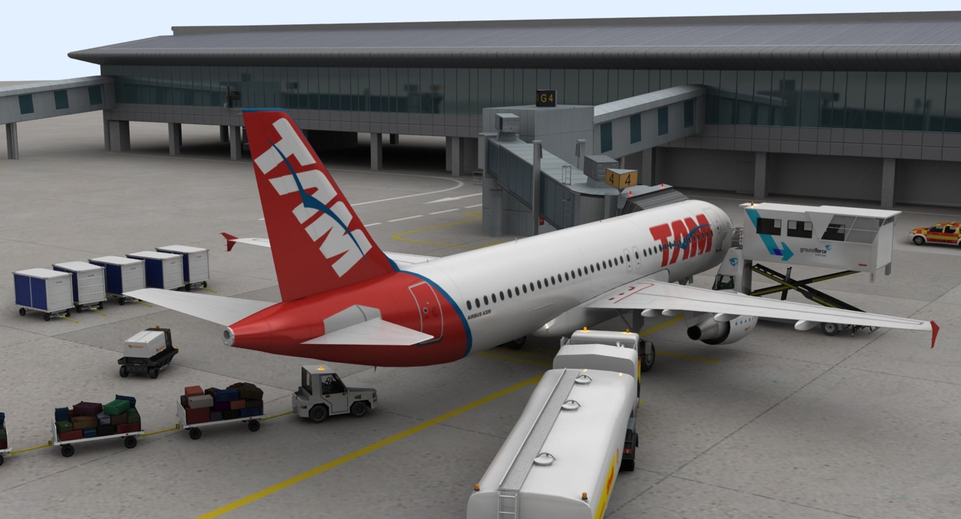3d Obj Airbus A320 Tam Airlines