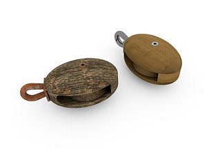 Single sailing block (pulley)