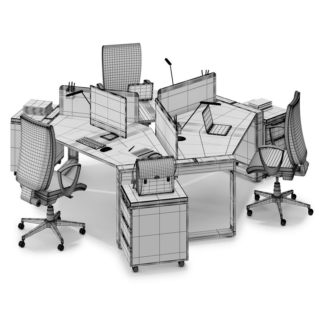 Office Workspace Las Model - TurboSquid 1444712