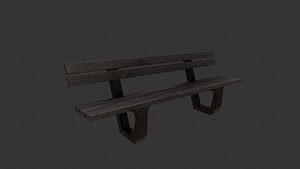 park bench 3D model