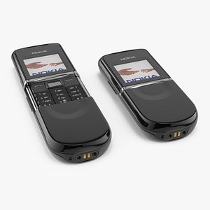3D Nokia 8800 Mobile Phone Black